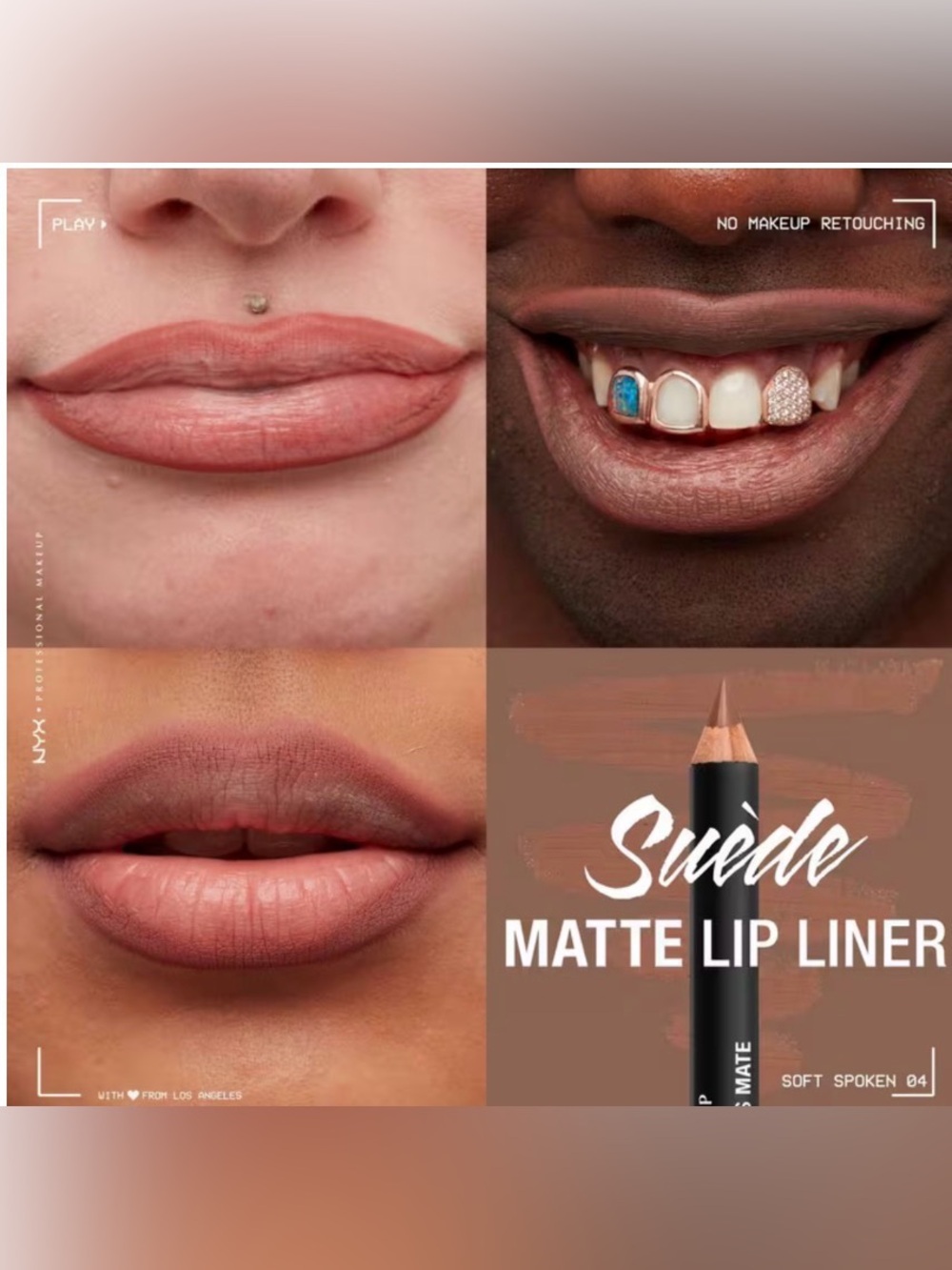 NYX Suede Matte Lip Liner Velvet Soft Vegan Lip Pencil